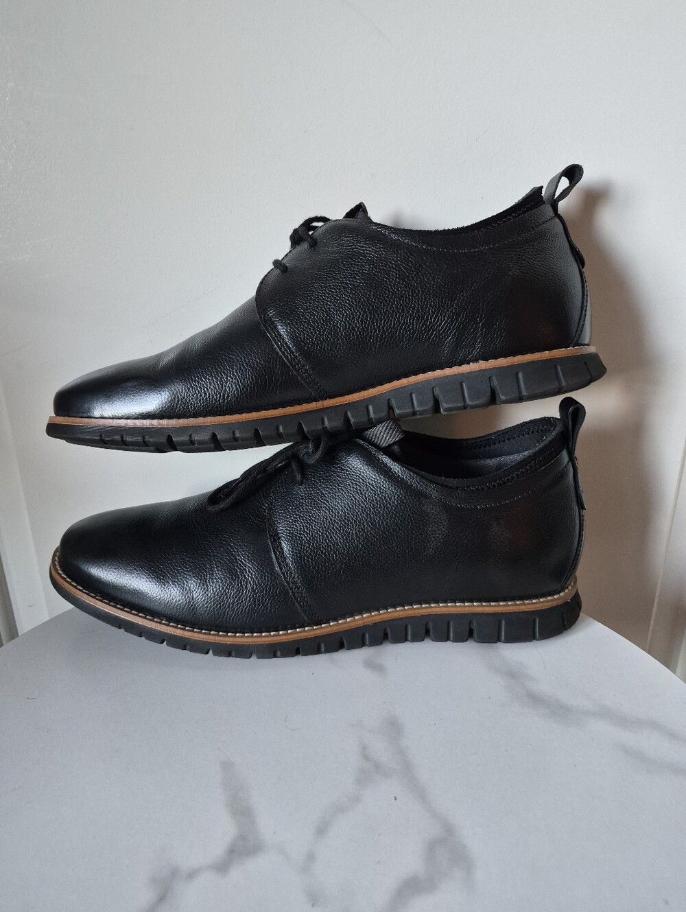 Hush Puppies Black Lace-Up Oxford Style Dress Casual Shoes Mens Size 11 - Picture 5 of 12